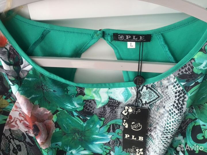 Платье.Зелёная туника