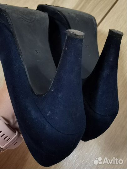 Туфли темно-синие, размер 37