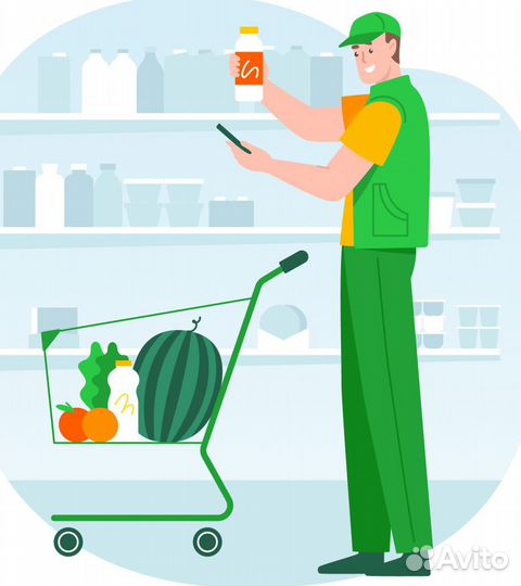 Сборщик заказов в супермаркет (от 18 лeт)