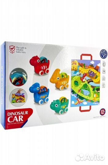 Набор развивающий Машинки-динозаврики