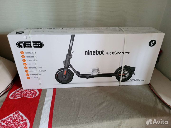 Электросамокат Ninebot Kickscooter F25E черный
