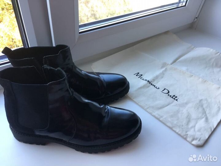 Ботинки Massimo Dutti. Размер 36. Темно-синего цве