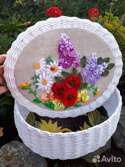 Шкатулка плетёная ручная работа