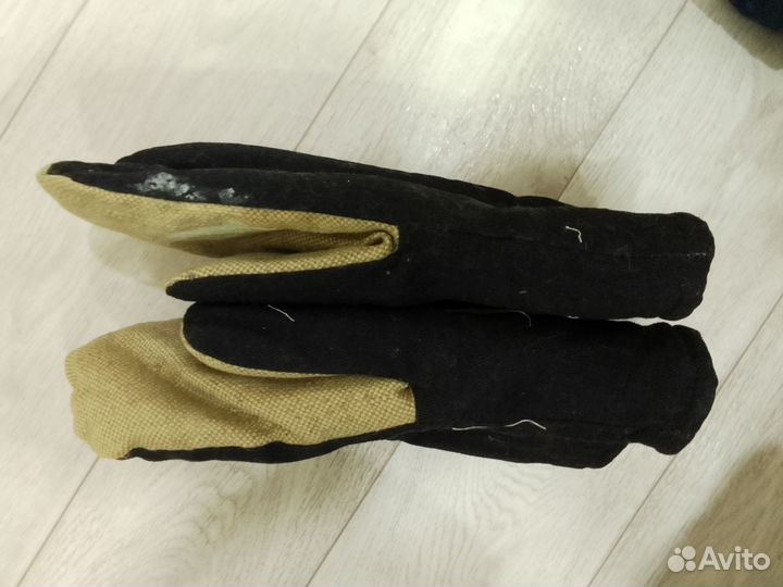 Рукавицы зимние шубенки с брезентовой накладкой