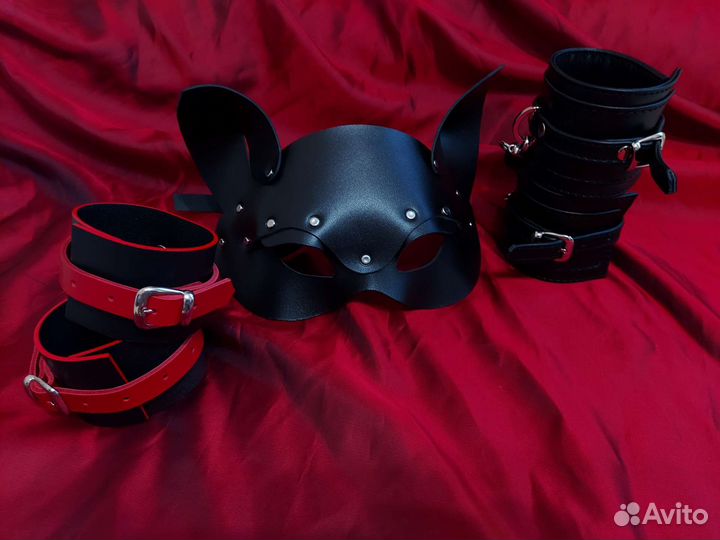 Маска из натуральной кожи / маска кошки