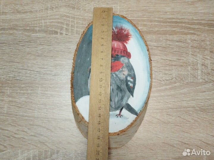 Картина акрилом на берёзовом спиле