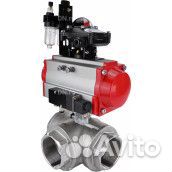 Кран шаровой DN.ru RP.SS316.200.MM.010(100) -ISO L-тип Ду40 Ру63, стандартнопроходной, нержавеющая с