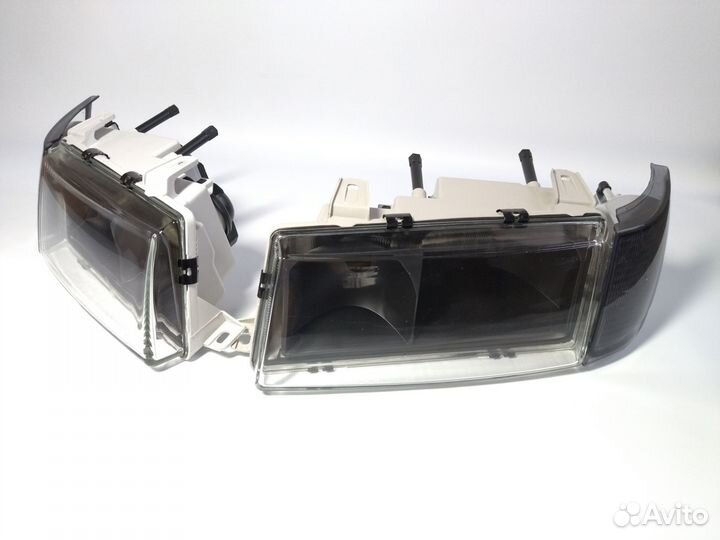 Фары 2110-2112 black с гладкими стёклами