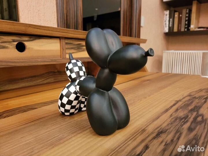 242555 Собачка шарик (черная с белым)