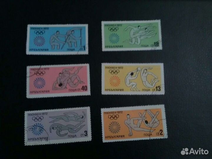 Марки на тему олимпийских игр и пр