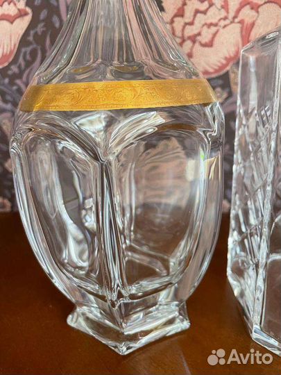 Графин с бокалами под виски хрусталь, Bohemia