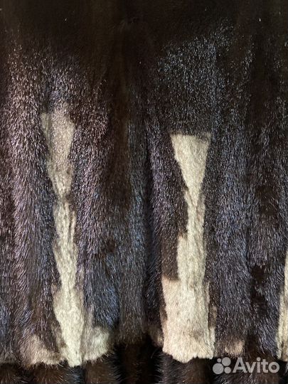 Шуба норковая с массивным воротником
