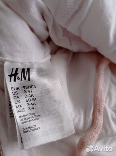 Комплект шапка, шарф,варежки H&M 98/104