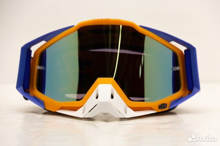 Очки кроссовые 100 racecraft blue orange replica