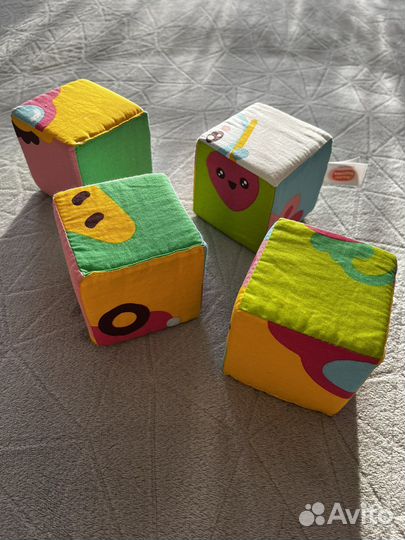 Мягкие кубики 4 шт