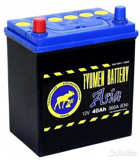Аккумулятор Tyumen Battery 40 Ач, прямой