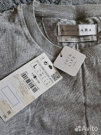 Новая мужская футболка zara,размер L(42)