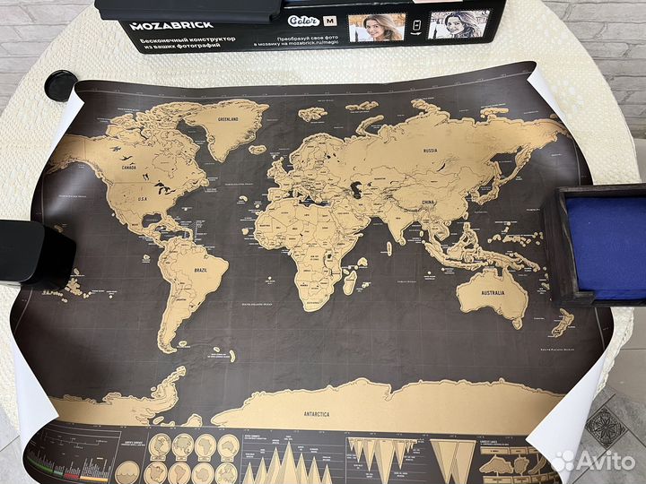 Скретч карта мира (новая в тубусе)