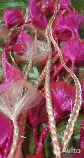 Детские цветные косы, хвосты и фонараки