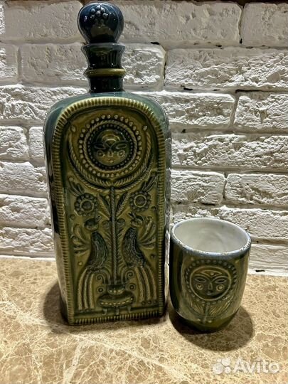 Штоф коллекционный, лксф, 50-60 гг, ручная работа