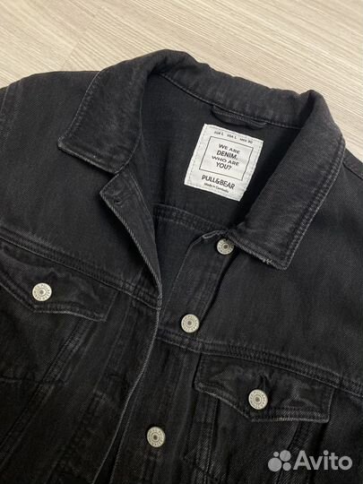 Джинсовая куртка pull bear джинсовка черная