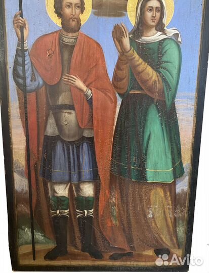 Старинная храмовая икона Иерусалимская Богородица