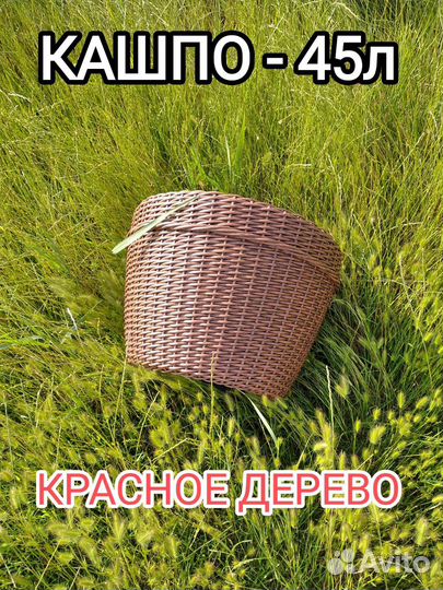 Кашпо из ротанга