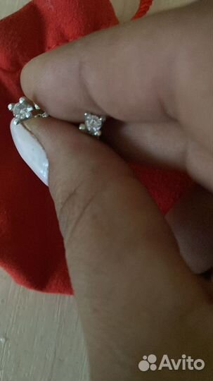 Серьги кольца серебро