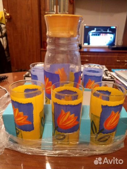 Графин и 6 стаканов. Пр. Франция