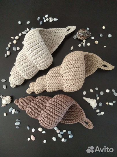 Ракушка из трикотажной пряжи