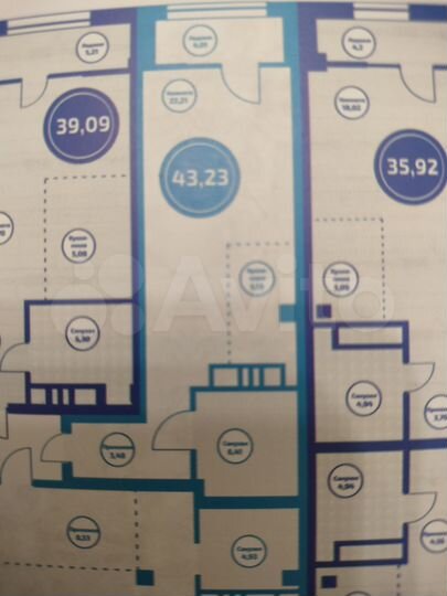 1-к. квартира, 43 м², 5/23 эт.