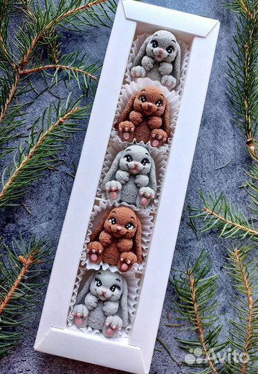 Силиконовая форма мишка зайка для шоколада