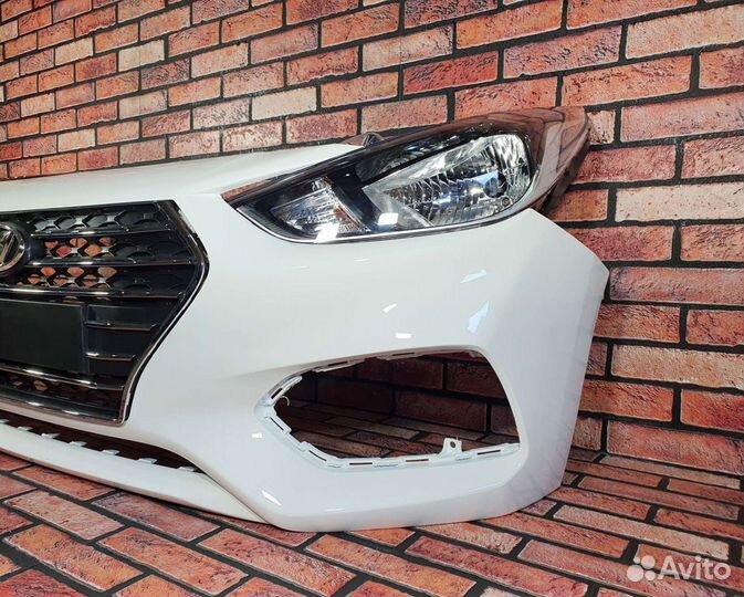 Бампер передний на Hyundai Solaris 2 2017-2020