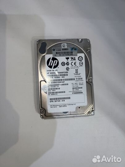 Жесткий диск HP 600гб (EG0600fcvbk)