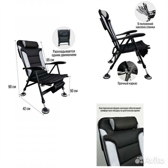 Кресло туристическое/рыбацкое складное