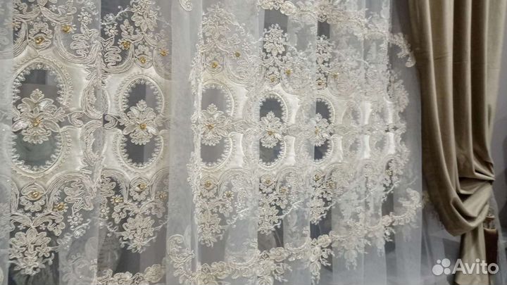 Шелковый бархат,цвет тауп/грибной.Тюль сетка