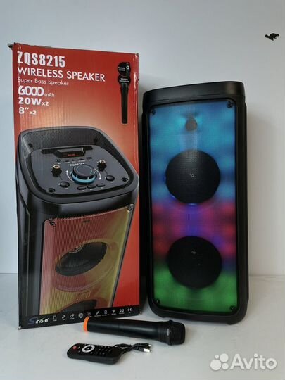 Колонка блютуз большая мощная zqs8215 70см