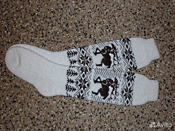 Носки гольфы. Овечья шерсть