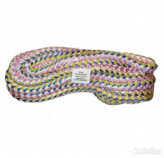 Веревка (шнур хозяйственный) D 10мм длиной 20м