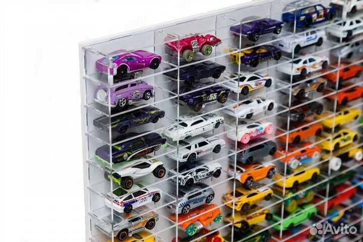Полка для моделек машин Hot Wheels Matchbox 153 шт