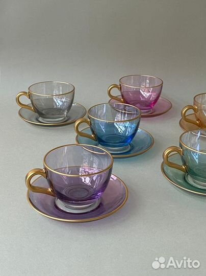 Цветной чайный набор кружек
