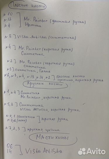 Кисти художественные