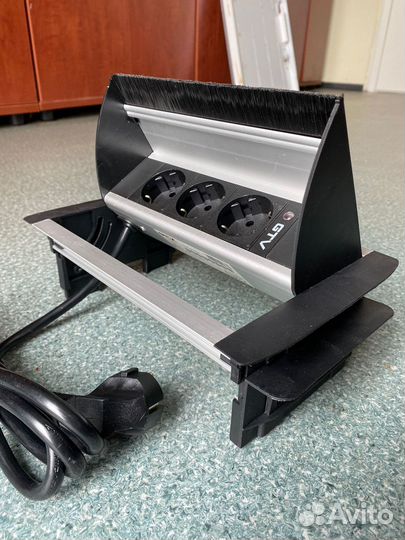 Блок розеток настольный 3 Schuko (AE-PBC3GS-53BKS)