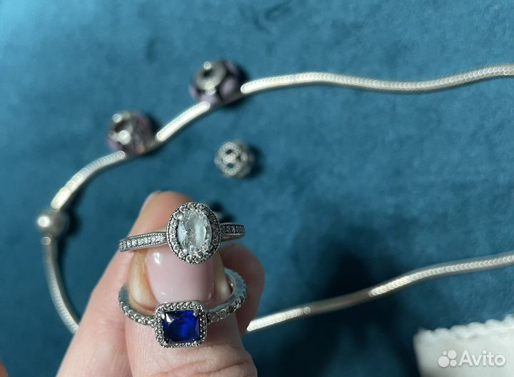 Pandora колье кольца шармы