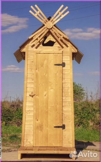 Уличный туалет с декором зту 316