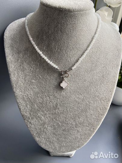 Колье чокер подвеска с перламутром