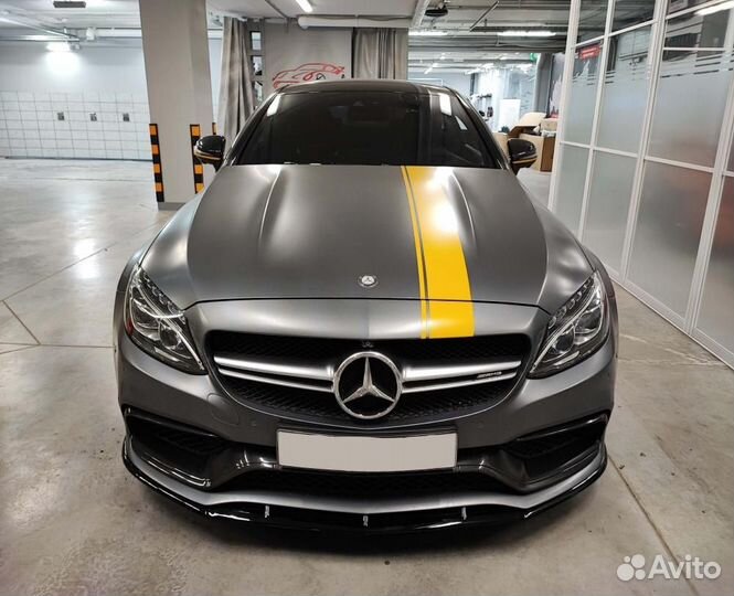 Губа переднего бампера Mercedes w205 C63 AMG
