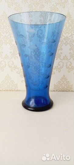 Ваза для цветов цветное стекло СССР