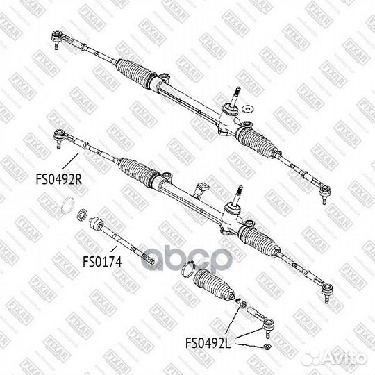 Тяга рулевая opel Corsa 06/alfa romeo Mito 2008
