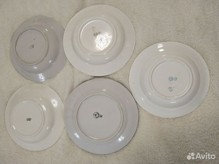 Тарелки ГДР и СССР, салатники Дулево